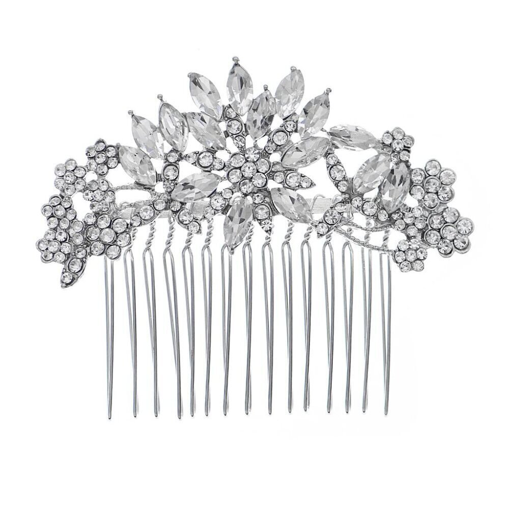 Crystal Bridal Wedding Hair Comb Silver Wedding Headpiece Hair Clip For Bride an